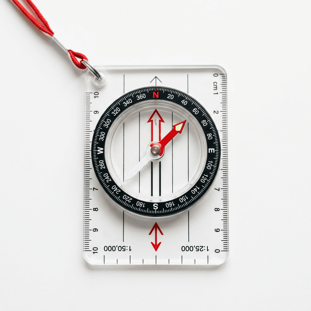 Kompas m. global nål og clinometer